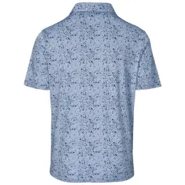 Mens Flexxion Golf Shirt Blue Back